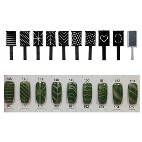 11-Piece Nail Art Tool Set with Magnetic Pen for DIY 3D Magnetic Polish - Perfect for Salon, Home Manicures & Professional Nail Designs