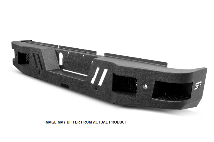 Body Armor DG 2963 Dodge Ram 2500/3500 2010-2024 Eco Series Heavy Duty Rear Bumper with Dual LED Cube Light Pockets | Off-Road Truck Accessories for Enhanced Protection & Style