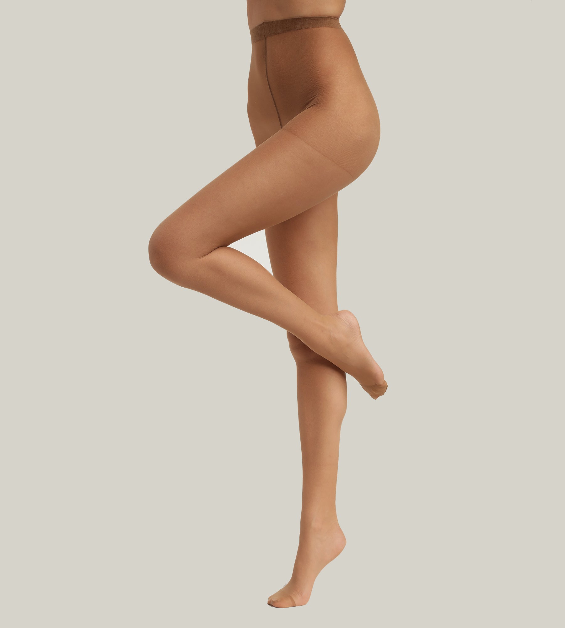 3 Pack Women's Sheer Beige Tights - Transparent Mesh Thigh High Stockings for Daily Wear, Office & Special Occasions