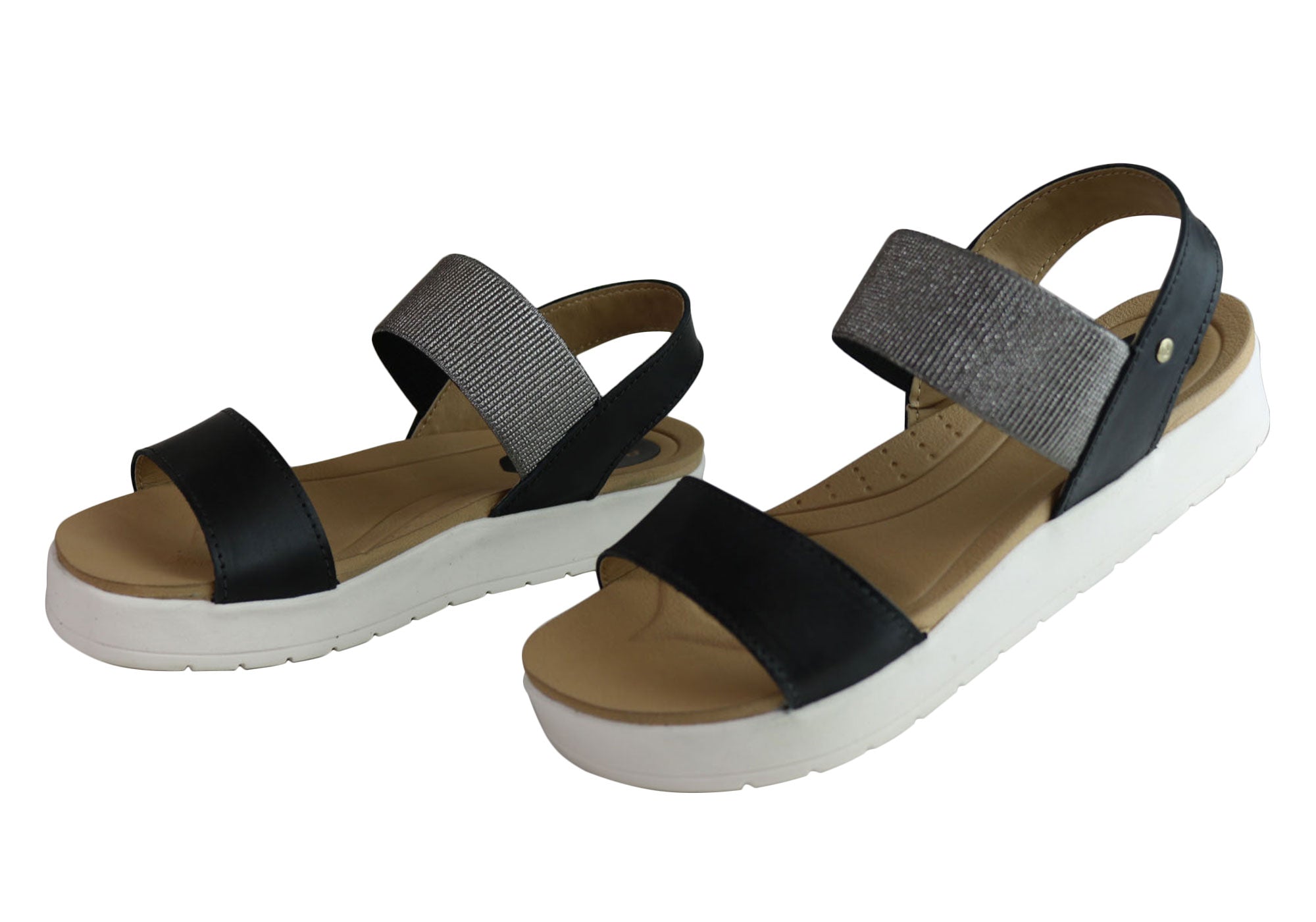 Pegada Rosie Women's Comfort Cushioned Leather Sandals - Handmade in Brazil - Perfect for Beach, Vacation & Summer Outfits