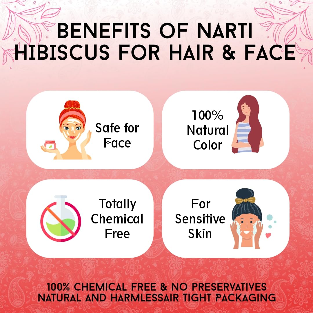 Organic Hibiscus Powder for Face Pack - 499g | Gudhal | Natural Skincare for Glowing Skin & Anti-Aging | DIY Face Masks & Hair Treatments