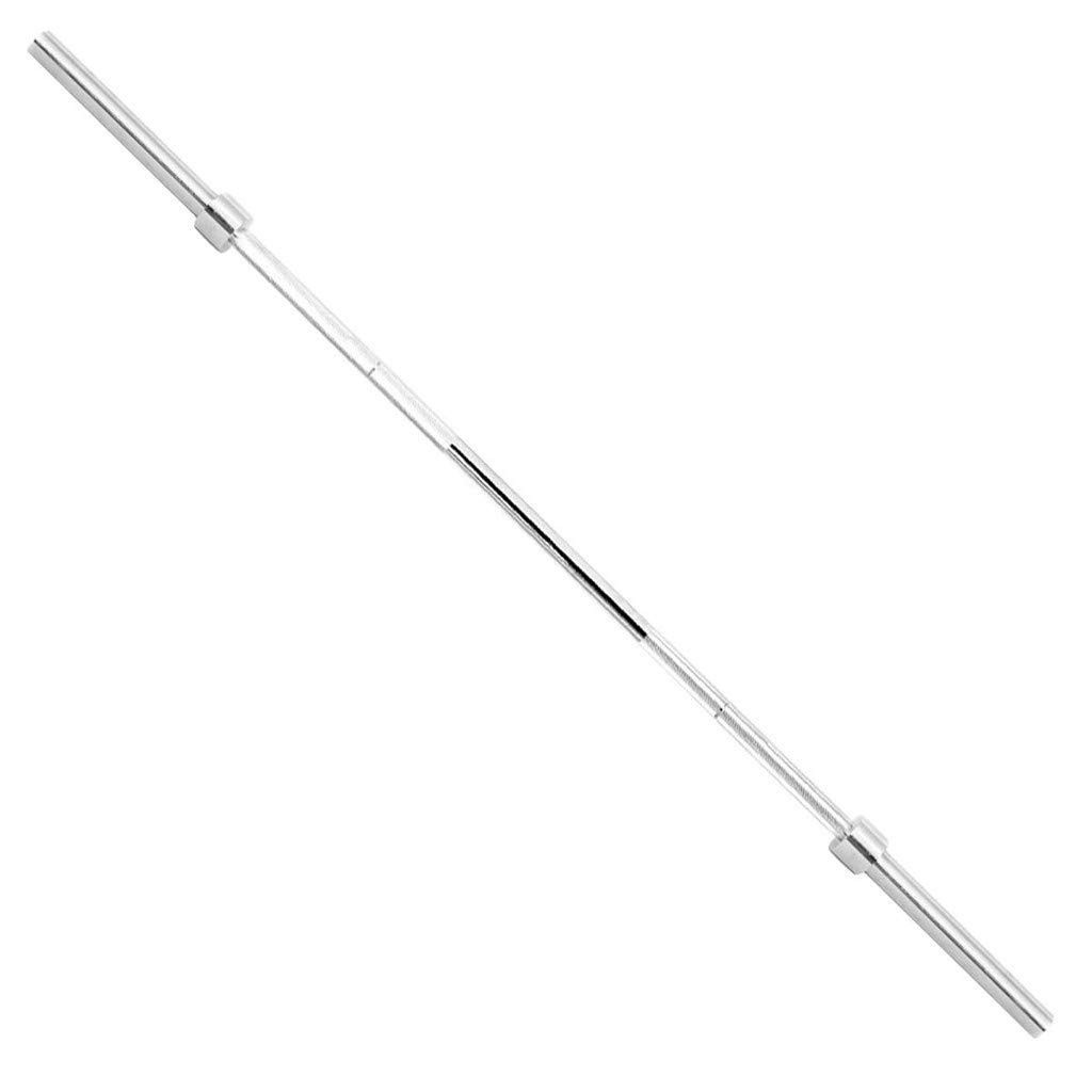 Seaintheson 7ft Olympic Barbell Bar - 1500LB Capacity Weightlifting Bar for CrossFit, Powerlifting & Home Gym Workouts - Silver Finish with 2 Locking Collars - Perfect for Deadlifts, Squats & Bench Press