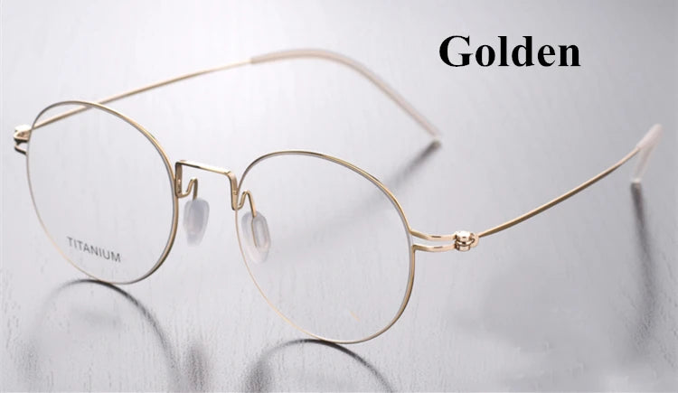 Aimee Unisex Full Rim Round Titanium Eyeglasses 2192 - Lightweight Durable Frame for Men & Women - Perfect for Reading, Work & Everyday Use
