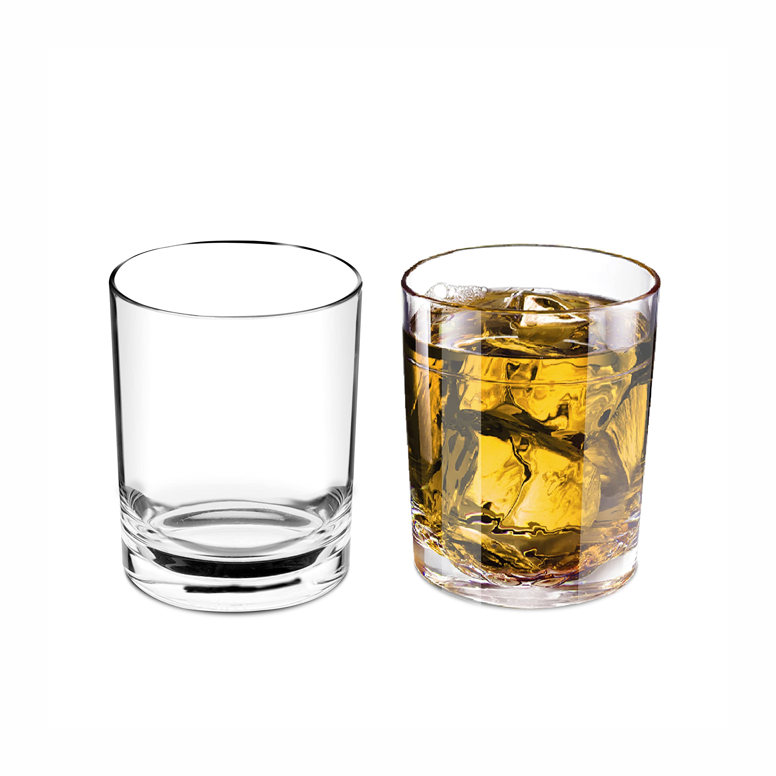 Premium 6-Piece India Solid Base Whiskey Shot Glass Set (80ml, Clear) - Perfect for Bourbon, Scotch, and Tequila Tasting Parties & Home Bar Decor
