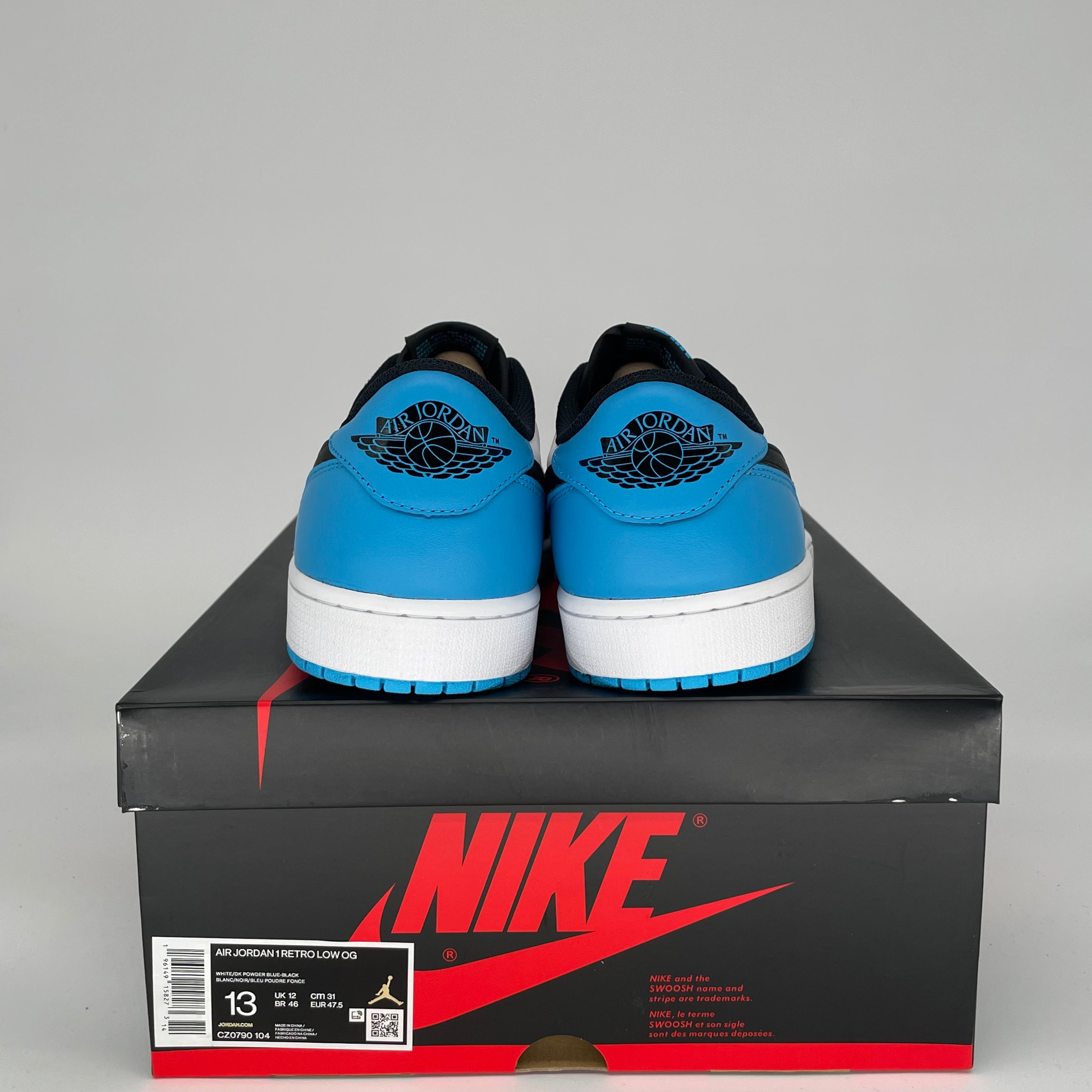 AIR JORDAN 1 LOW POWDER BLUE MEN'S SNEAKERS - SIZE 13 (CZ0790-104) | CASUAL WEAR, STREET FASHION & BASKETBALL LIFESTYLE
