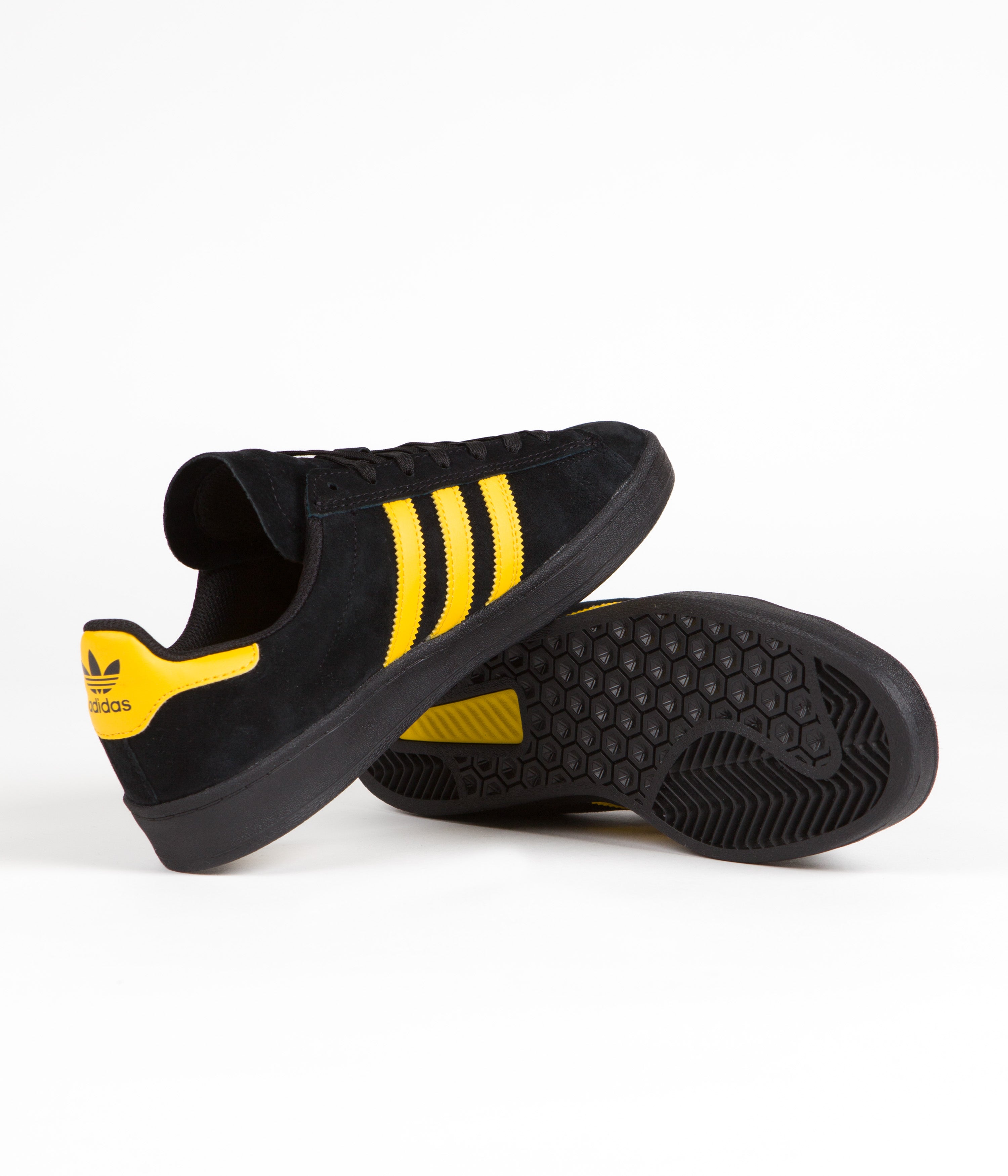 Adidas Campus Adv Sneakers for Men & Women - Core Black / Bold Gold / Core Black - Casual Streetwear Shoes for Everyday Wear & Urban Fashion
