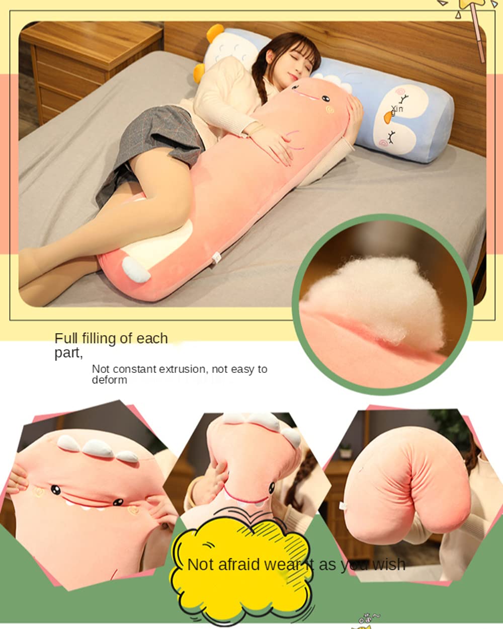 Soft Plush Dinosaur Body Pillow - 33 Inch Cute Hugging Pillow for Kids & Adults | Perfect for Sleeping, Cuddling, and Relaxing | Great Gift for Girlfriend, Boyfriend, or Family | Ideal for Bed, Sofa, and Travel Use