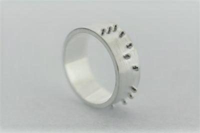 Braille Ring for Peace - Sterling Silver Jewelry for Visually Impaired & Inspirational Gifts - Perfect for Daily Wear, Special Occasions & Awareness Events