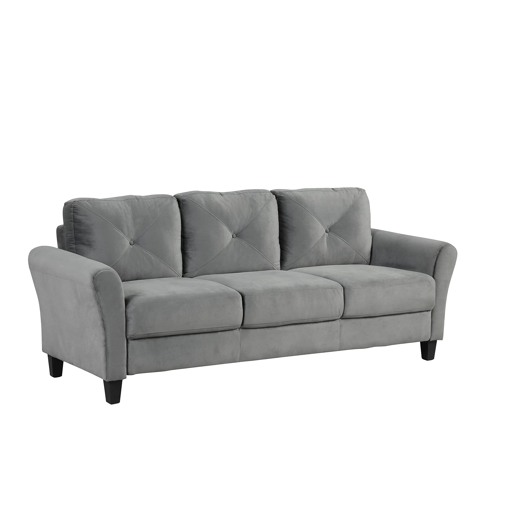 Premium Modern 2-Piece Fabric Living Room Sofa Set with 3-Seat Sofa & Loveseat - Upholstered Couch for Living Room, Bedroom & Small Spaces (Grey) - Perfect for Family Gatherings, Movie Nights & Cozy Home Decor