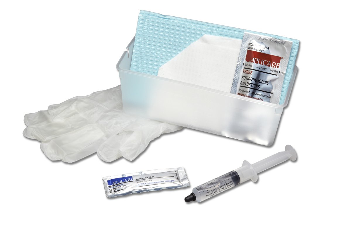 Medline Industries Latex-Free Foley Catheter Insertion Trays with 10mL Syringe (Pack of 20) - Sterile Medical Supplies for Hospital, Home & Clinical Use