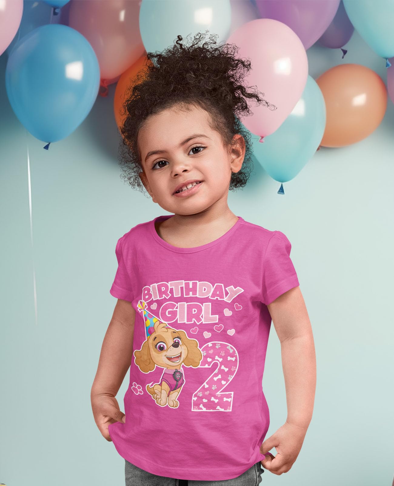Nickelodeon Paw Patrol Skye 2nd Birthday T-Shirt for Toddler Girls - Cute Birthday Gift for Parties & Celebrations