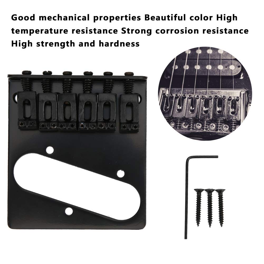 Premium Black Electric Guitar Bridge for TL Models - High-Quality Replacement Part for Smooth Playability & Enhanced Tone - Perfect for Rock, Blues & Studio Recording