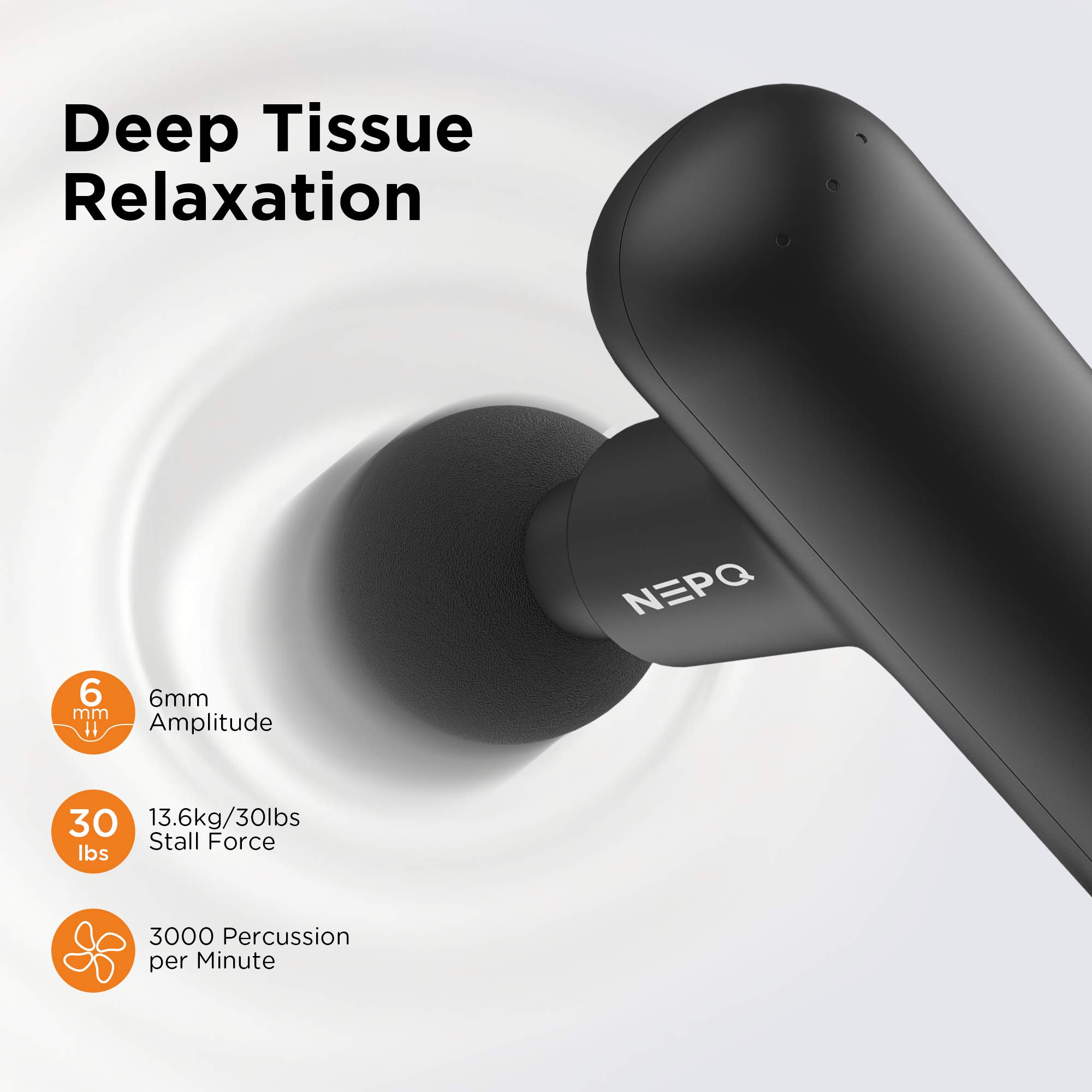 Mini Massage Gun - Powerful Portable Deep Tissue Percussion Muscle Massager for Back, Neck & Head Pain Relief | 4 Interchangeable Heads, High-Intensity Vibration, Rechargeable | Perfect for Athletes, Office Workers & Home Use