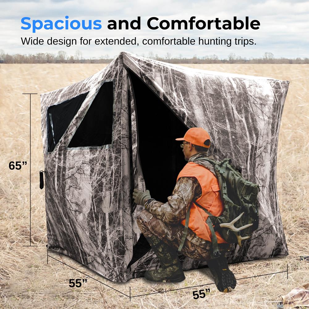 Care Taker Ground Blind - Premium Hunting Blind for Deer & Turkey - Waterproof & Camouflage Design for Outdoor Hunting & Wildlife Observation