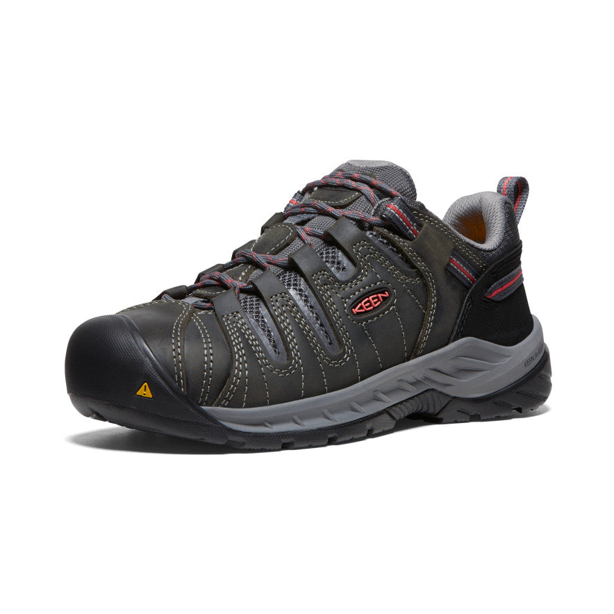 Women's Flint II Steel Toe Work Boots - Safety Shoes with Magnet/Rose Design | Perfect for Construction, Warehouse & Outdoor Work