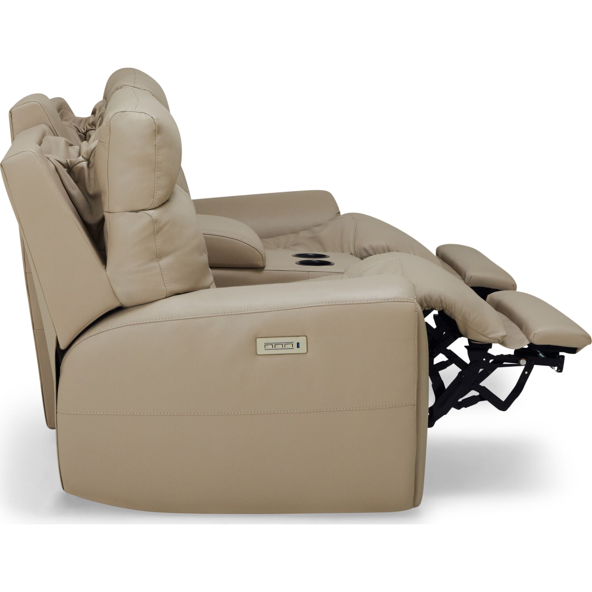 Aedon Power Reclining Loveseat with Adjustable Headrest & Lumbar Support - Modern Comfort for Living Room, Home Theater & Small Spaces - Bali Harvest Collection