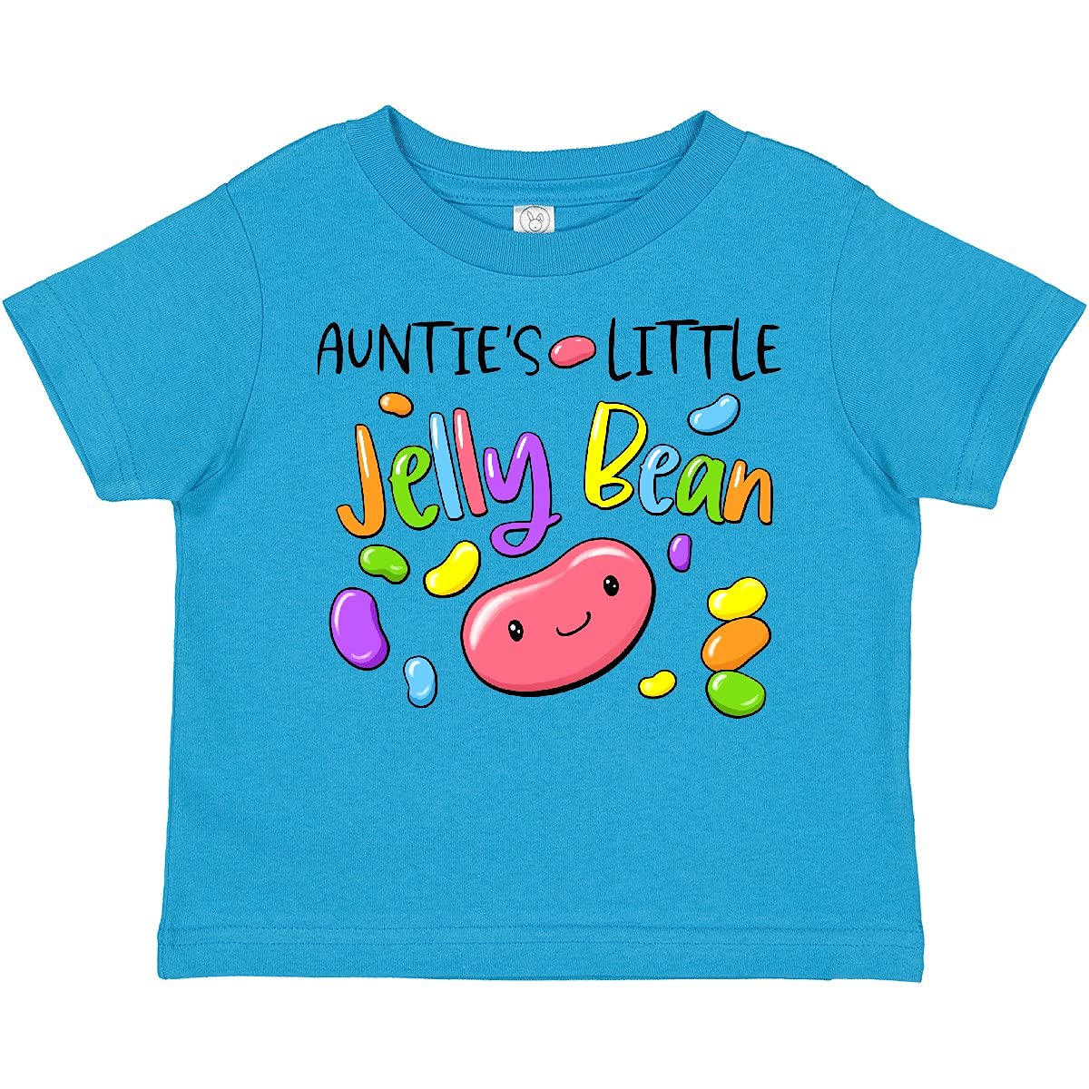 Inktastic Aunties Little Jellybean Cute Easter Candy Toddler T-Shirt - Soft Cotton Kids Tee for Easter Gifts, Family Reunions & Holiday Photos