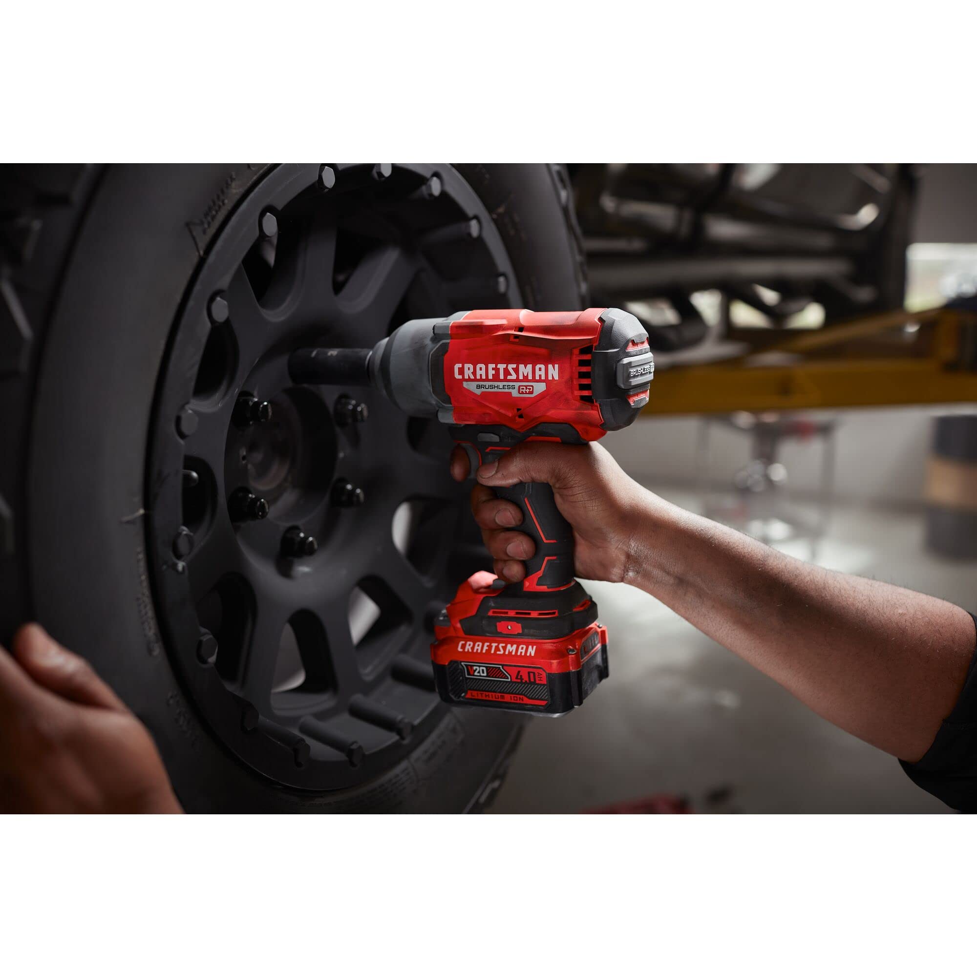 CRAFTSMAN V20 RP Brushless Cordless Impact Wrench - 1/2 Inch High Torque Power Tool with 4Ah Battery & Charger (CMCF940M1) - Perfect for Automotive Repairs, Construction & DIY Projects