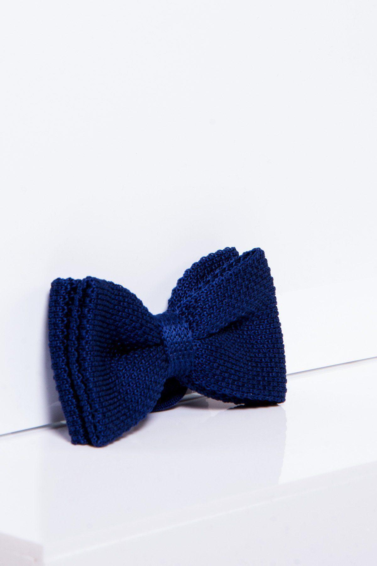 Royal Blue Knitted Double Layer Bow Tie for Men - Elegant Formal & Wedding Accessories - Perfect for Suits, Tuxedos & Special Occasions
