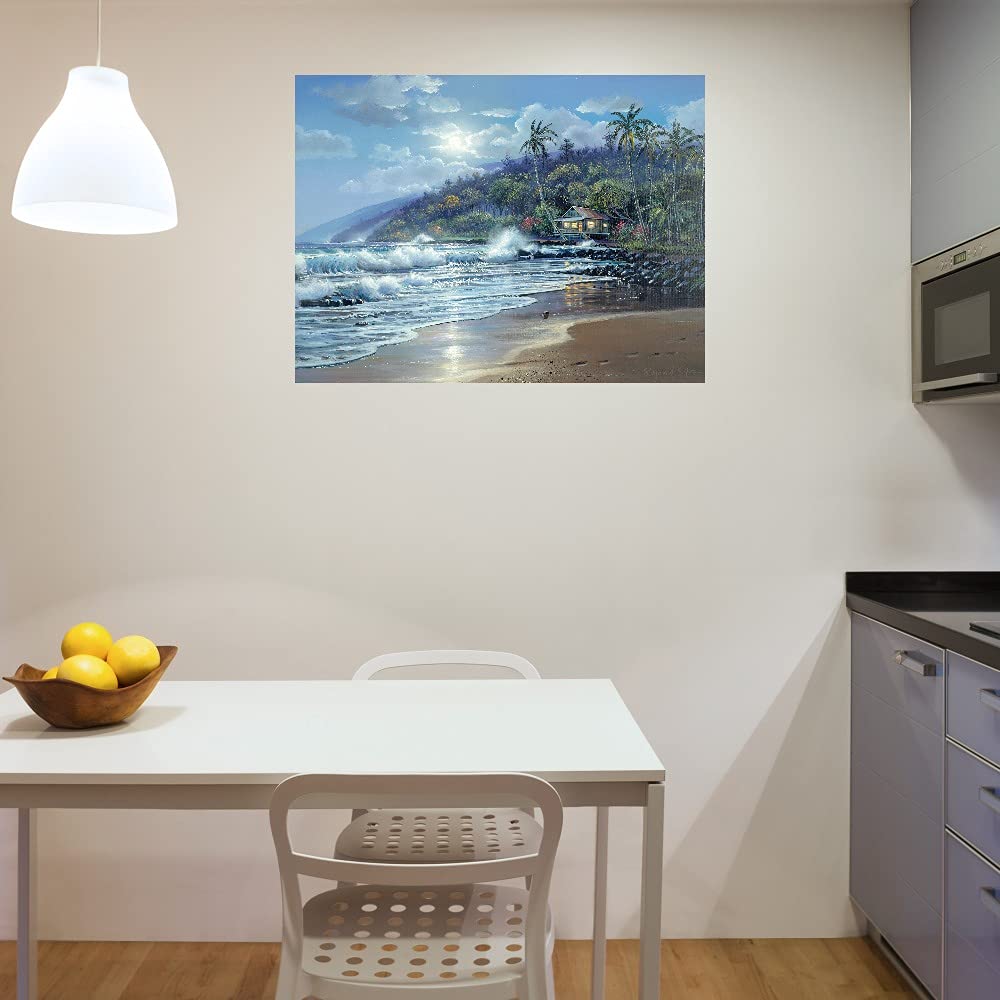 Seaside Hideaway Fine Art Canvas Wall Decor by Raymond Sipos - 32x24 Inch Ready to Hang Painting for Living Room, Bedroom & Office - Coastal Beach Theme Home Decor Perfect for Beach Houses & Vacation Homes