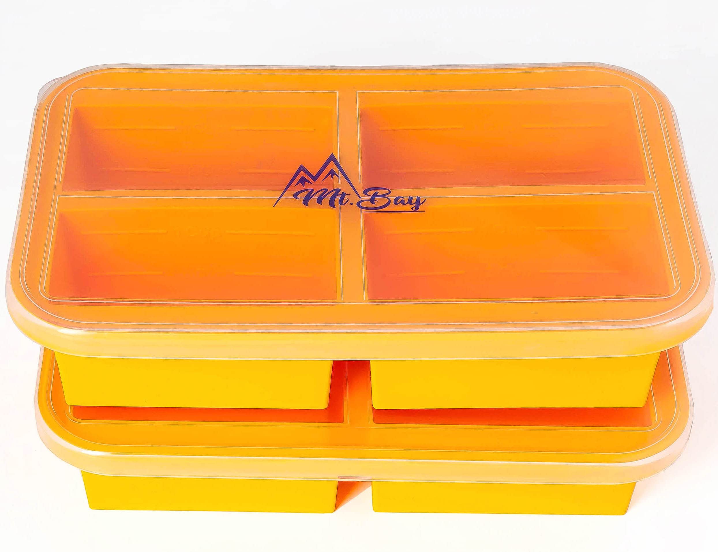 (2 Pack) 4 Cup BPA-Free Silicone Freezer Containers with Lids - Reusable Food Storage for Soup, Pasta Sauce, Broth, Leftovers - Leakproof & Measurement Lines - Perfect for Meal Prep & Freezing Bulk Cooking