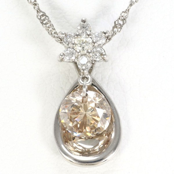 18K White Gold Brown Diamond Necklace for Women - Elegant Jewelry Gift for Anniversary, Valentine's Day & Special Occasions