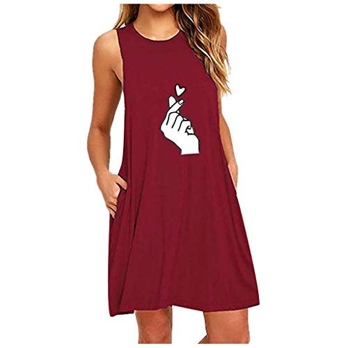 Floral T-Shirt Dress for Women - Summer Sleeveless Loose Fit Casual Sun Dress | Perfect for Beach Outings, Picnics, and Everyday Wear