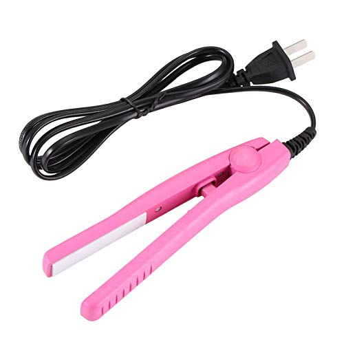 Mini Electric Hair Straightener & Curler - Ceramic Flat Iron with Splint for Styling, Perming & Crimping - 220V US Plug - Perfect for Home, Salon & Travel Use