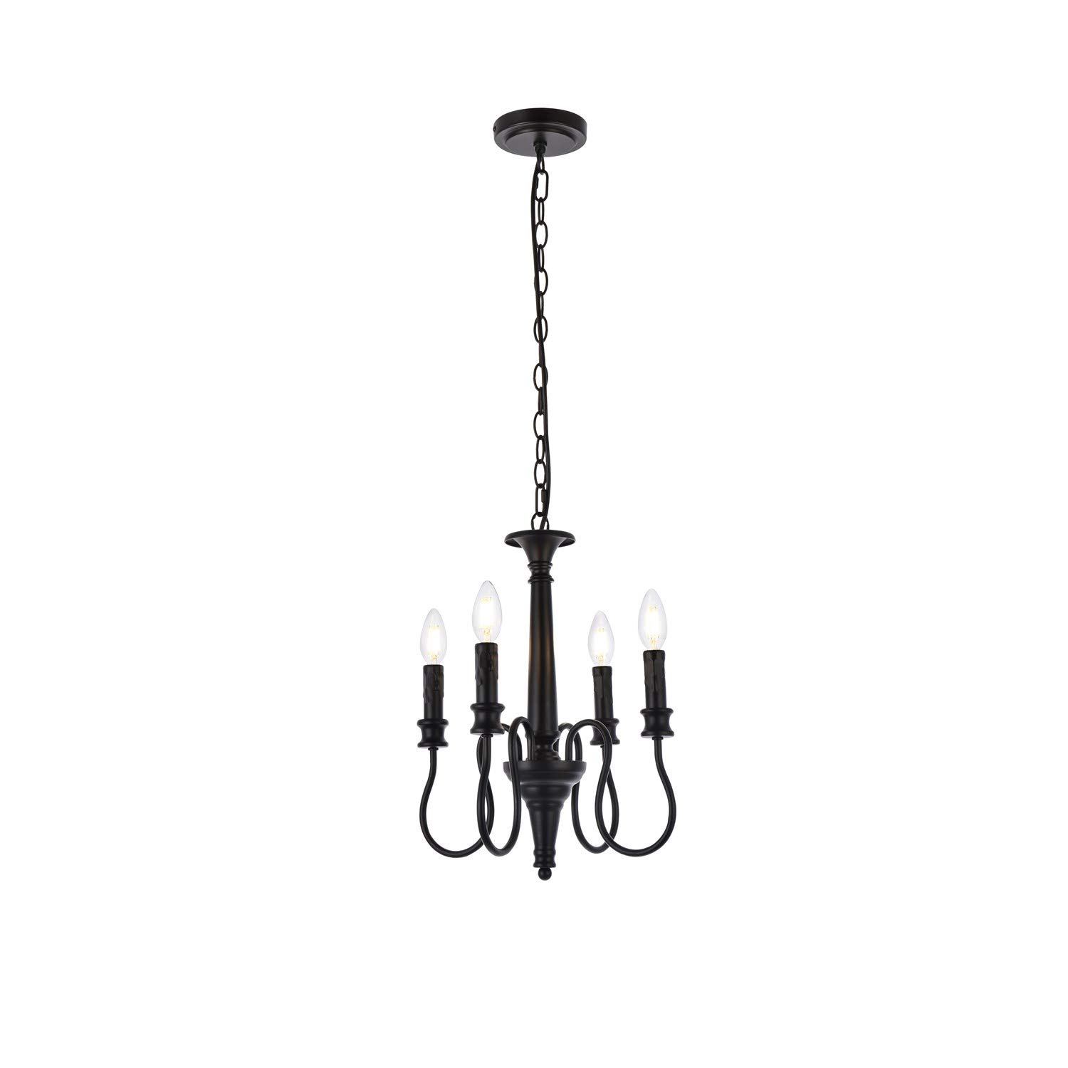 Black Flynx 4-Light Modern Pendant Lighting Fixture - Perfect for Kitchen Island, Dining Room, and Living Room Ceiling Decor