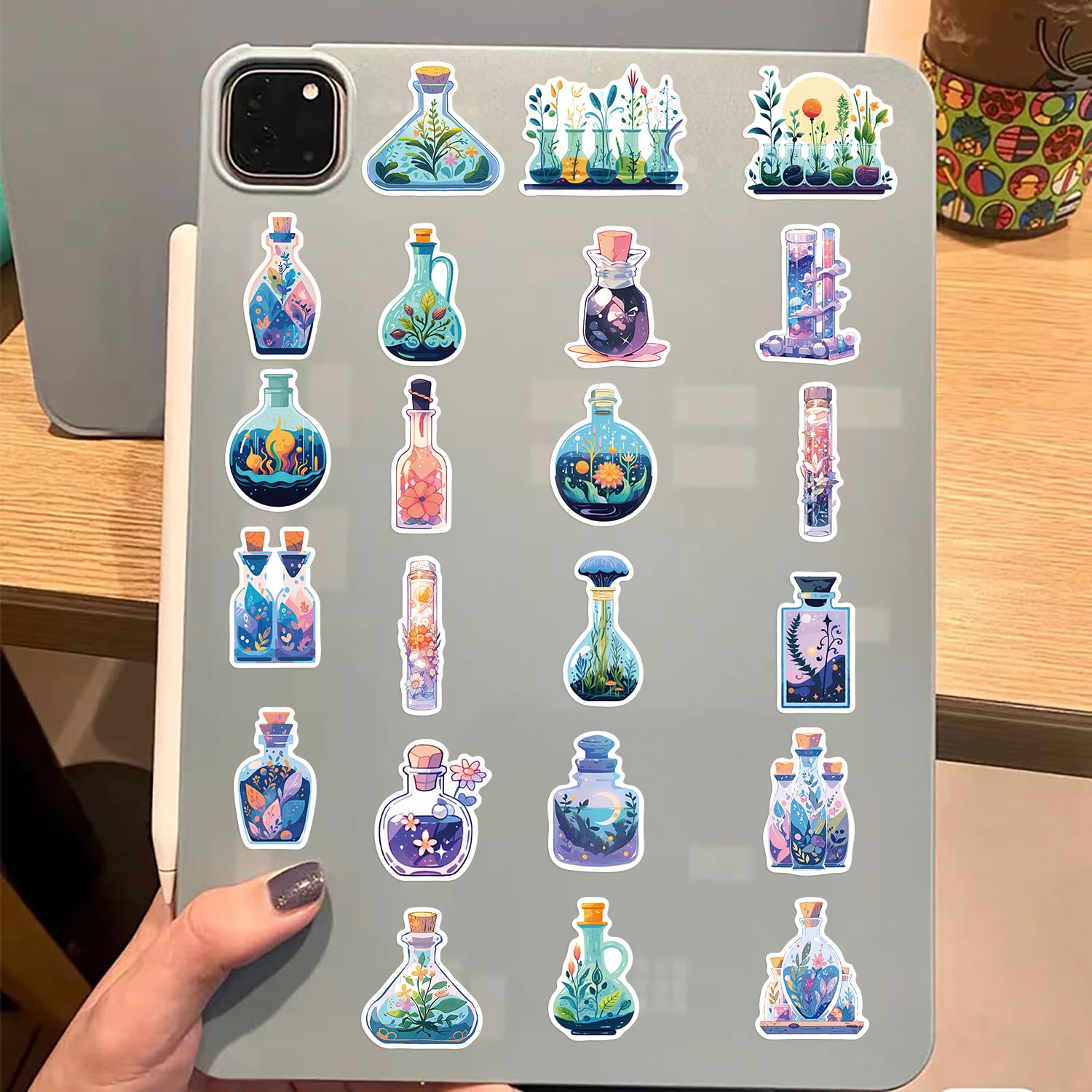 50Pcs Aesthetic Waterproof Stickers Set - Cute Magic Potion Decals for Water Bottles, Laptops, Skateboards, Bikes & Phone Cases | Perfect for Journals, Luggage & DIY Crafts - Ideal Gift for Teens, Girls & Women