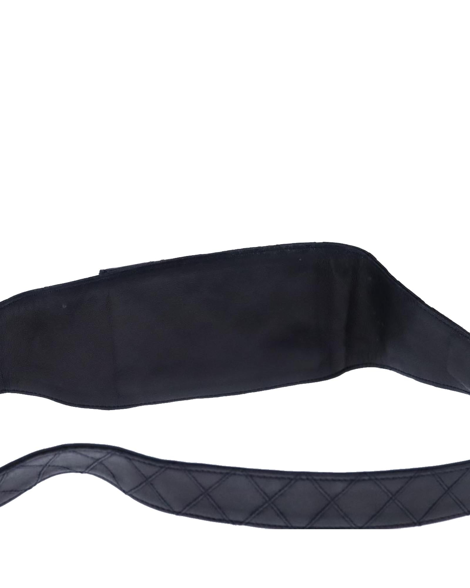 Luxury Bicolor Lambskin Waist Bag with Gold CC Logo - Perfect for Travel, Concerts & Everyday Fashion