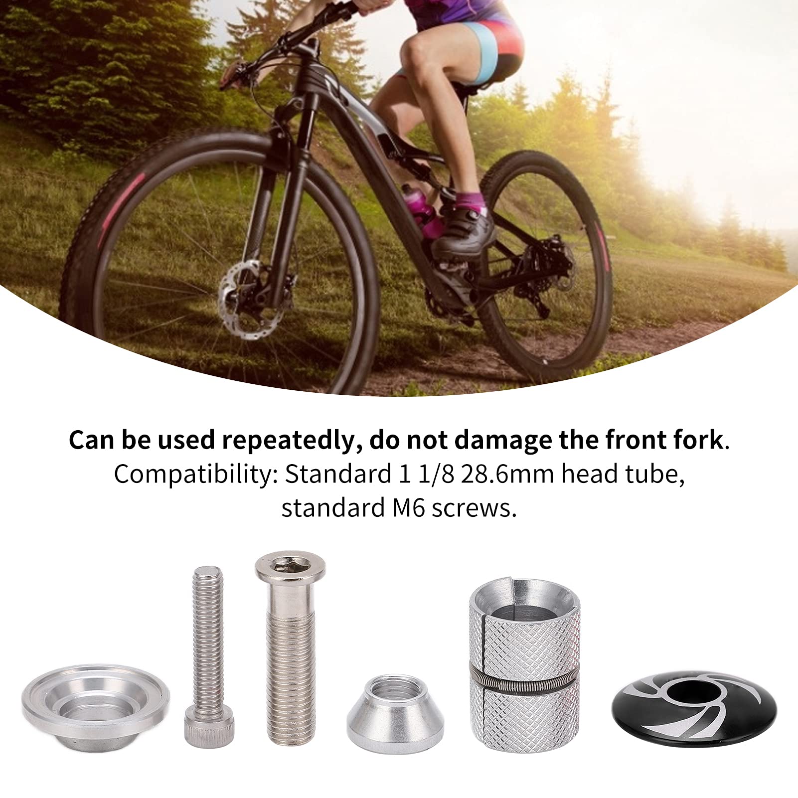 Vbestlife Bike Headset Compression Plug - Aluminum Alloy Shockproof Headset Top Cover Expander for Mountain & Road Bicycles (Black) | Durable Bike Parts for Off-Road Cycling & Commuting