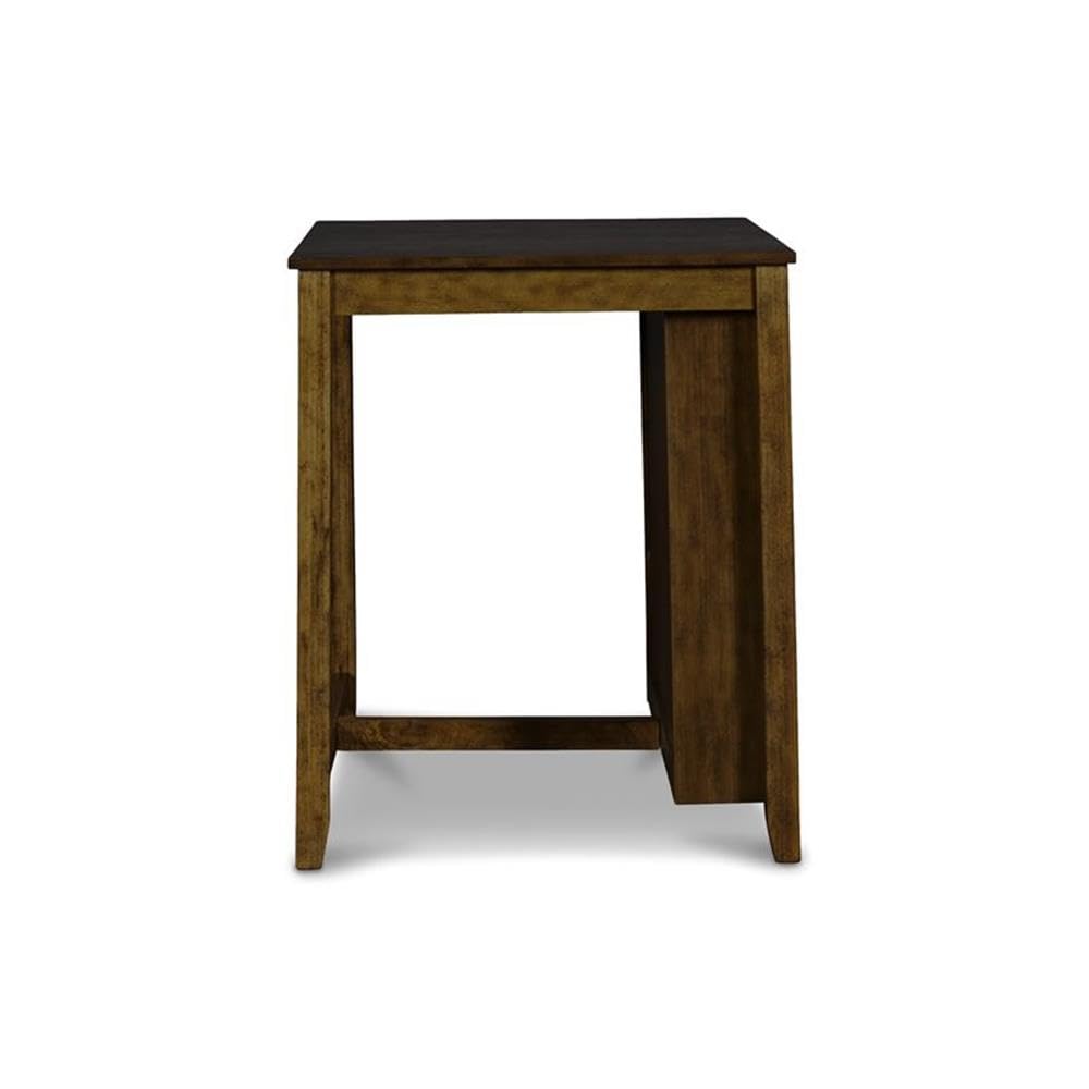 Classic Brown 30-Inch Gia Counter Table Set with 2 Chairs & Storage Shelf - Perfect for Kitchen Islands, Breakfast Nooks & Small Dining Spaces