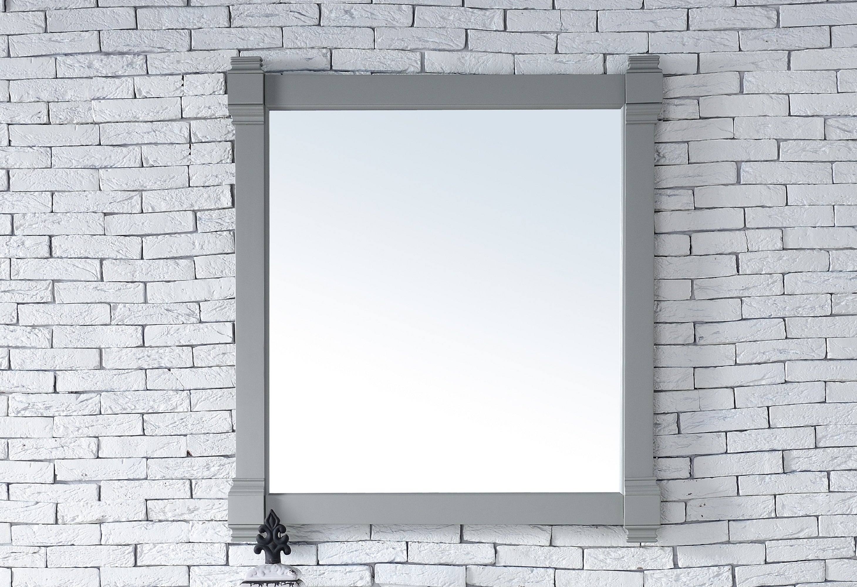 Brittany 35 Mirror in Urban Gray - Modern Wall Mirror for Living Room, Bedroom & Entryway Decor
