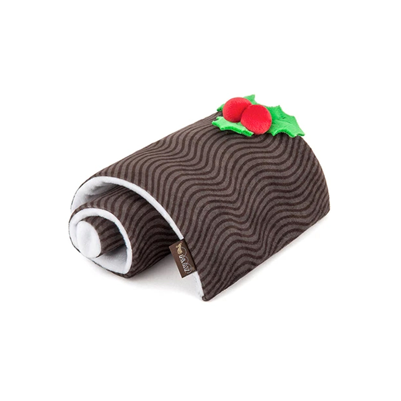 P.L.A.Y. Christmas Yule Log Dog Toy - Durable Chew Toy for Small & Medium Dogs - Holiday Pet Gift for Puppies - Perfect for Indoor Playtime & Christmas Stocking Stuffers