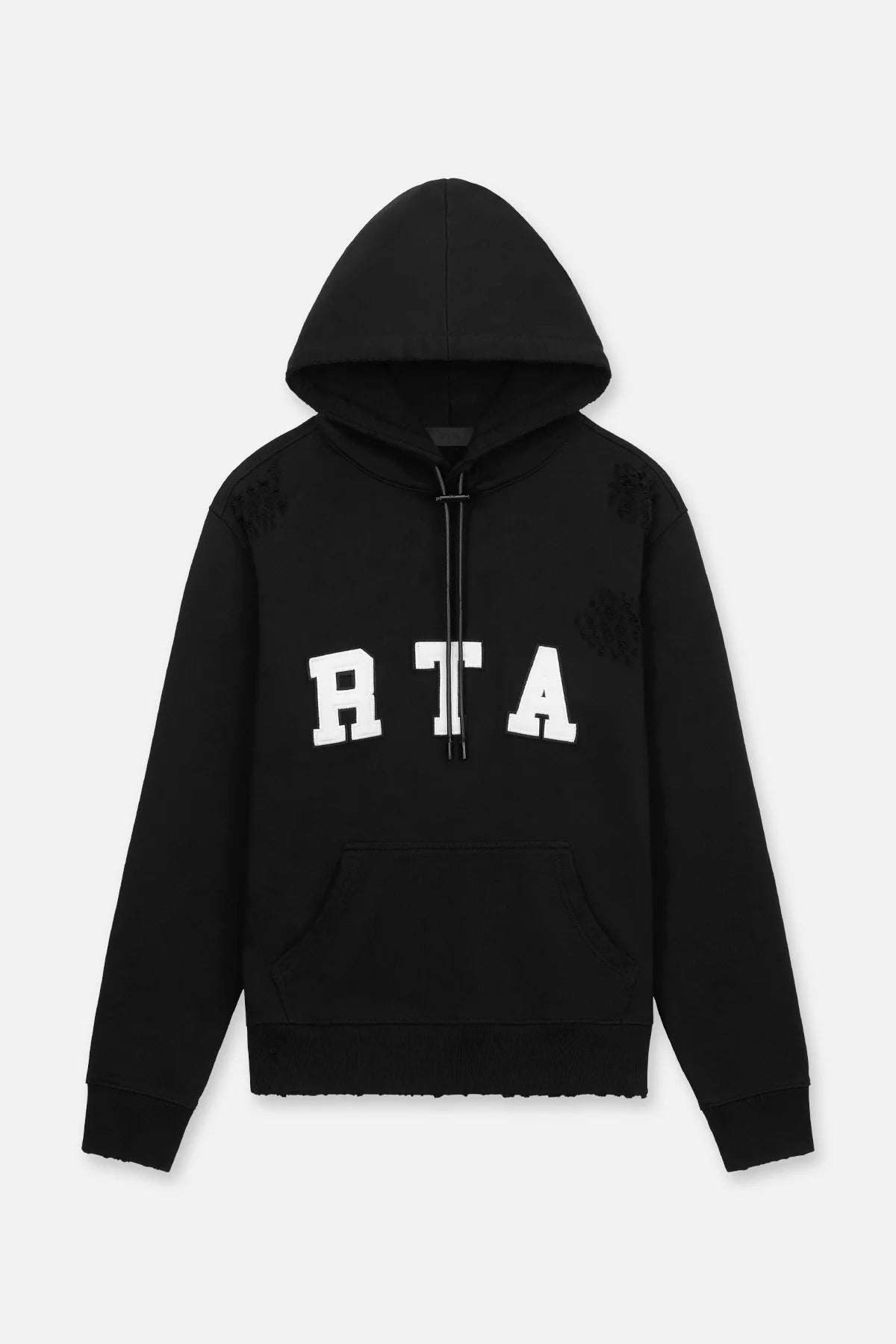 RTA Markus Black Collegiate Hoodie for Men - Trendy Pullover Sweatshirt with Kangaroo Pocket | Perfect for College, Gym & Casual Wear