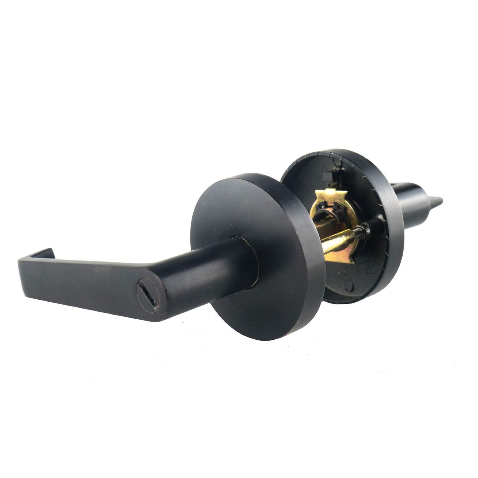 Zinc Alloy 3-Bar Handle Lock for Office Furniture, Interior Doors, Bedroom & Hotel Use - Durable Black Door Lever (One Size) | Perfect for Home Security, Commercial Spaces & Hospitality Settings