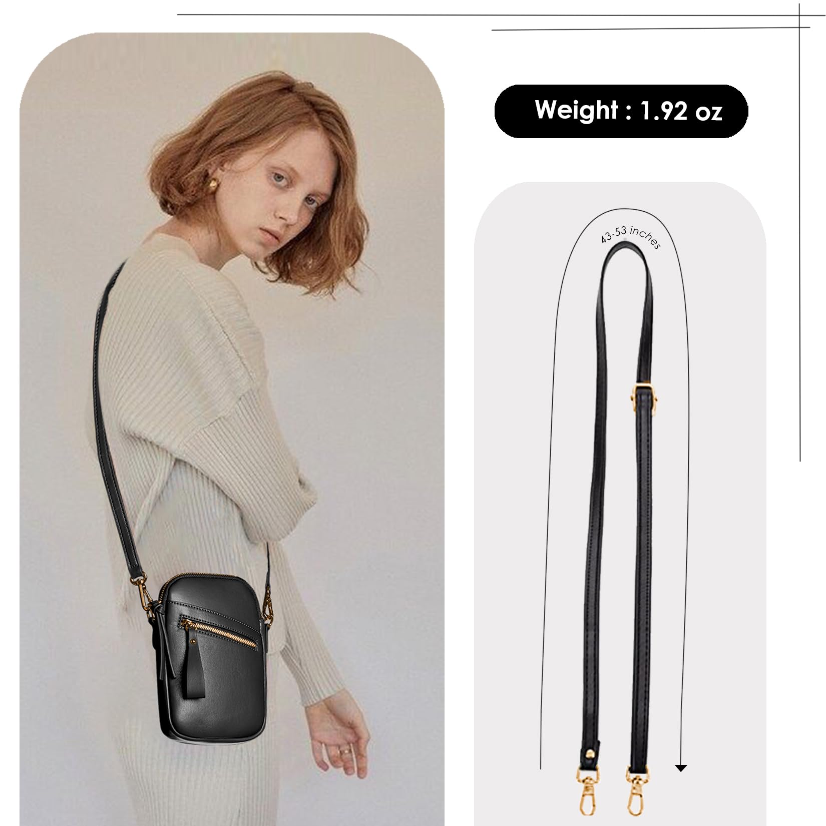 Stylish M-Plateau Crossbody Bags for Women & Men - Adjustable Strap Small Phone Purse - Perfect for Travel, Shopping & Everyday Use