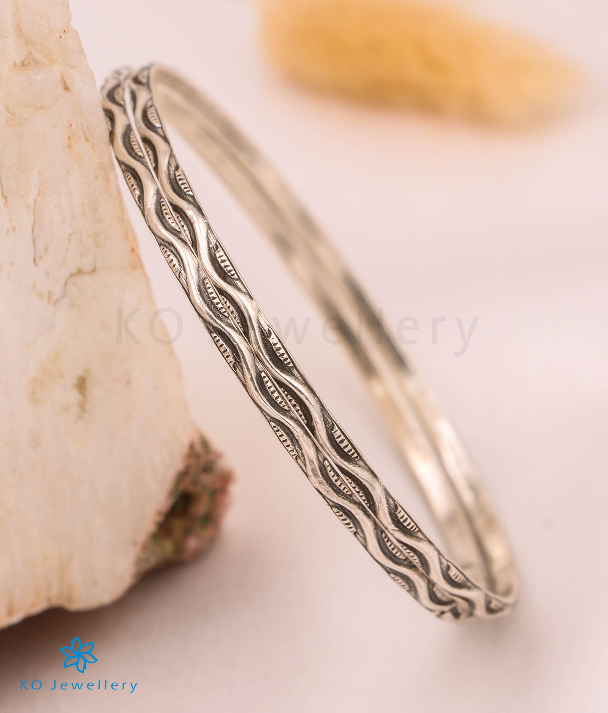 Adya Silver Bangle Bracelet for Women - 2.4 Inch Adjustable Size - Elegant Sterling Silver Jewelry Gift for Her - Perfect for Parties, Weddings & Everyday Wear