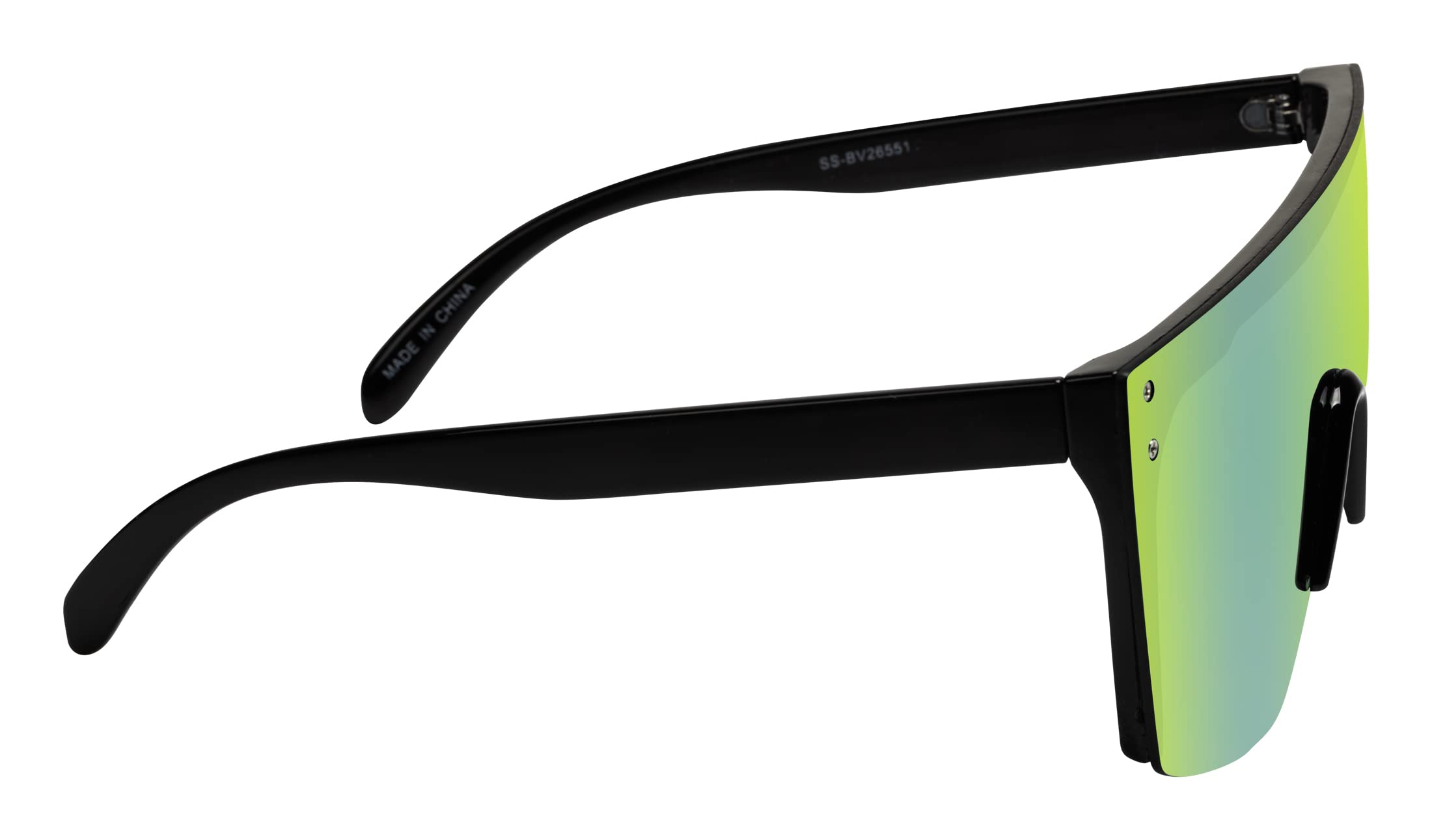 Flawless Rimless Oversized Retro Sunglasses for Men & Women - UV Protection Mirror Lens Flat Top Style - Perfect for Driving, Beach & Outdoor Activities