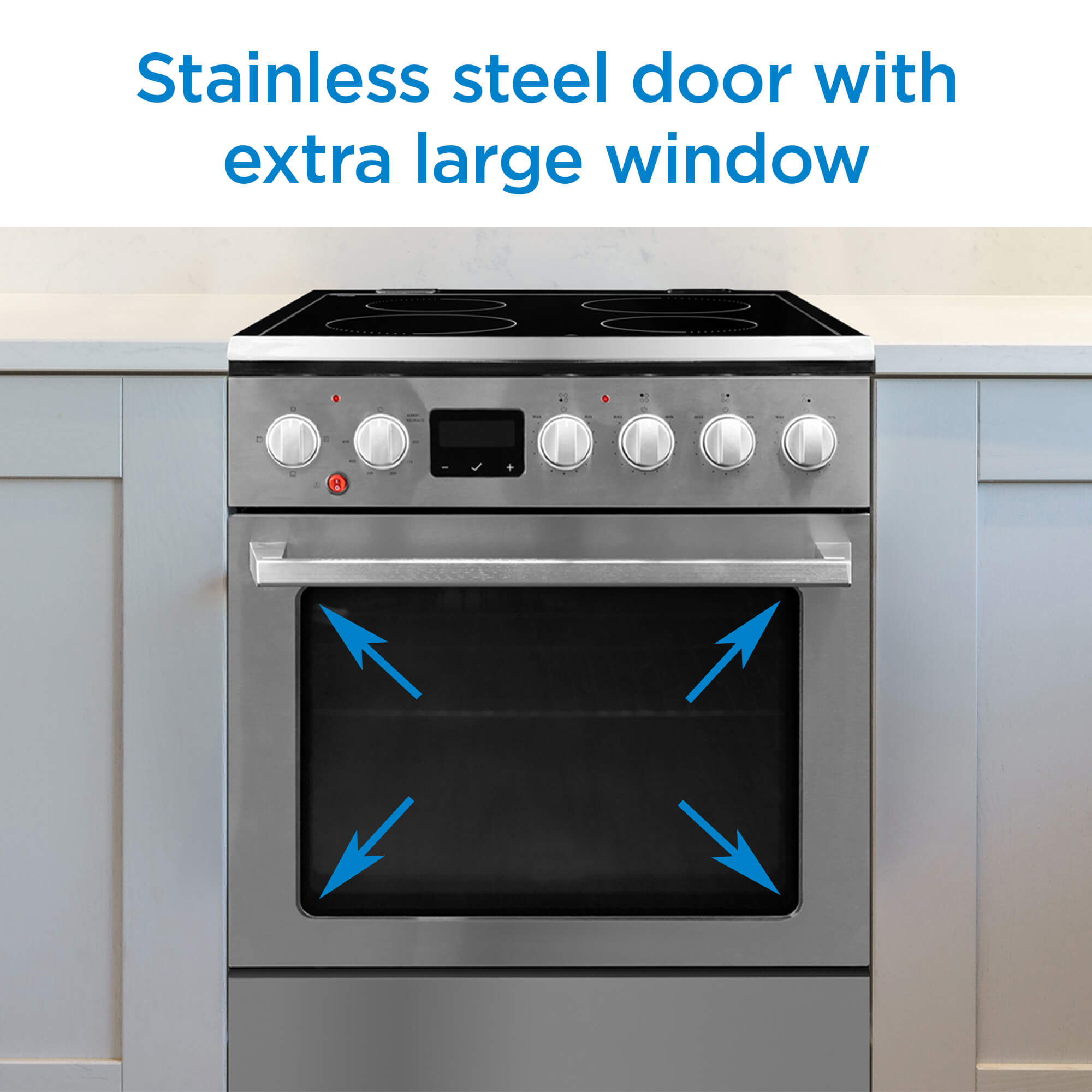 Danby DRCA240BSSC 24-Inch Stainless Steel Slide-In Electric Range with TruAirFry Technology - Perfect for Modern Kitchens, Baking & Air Frying