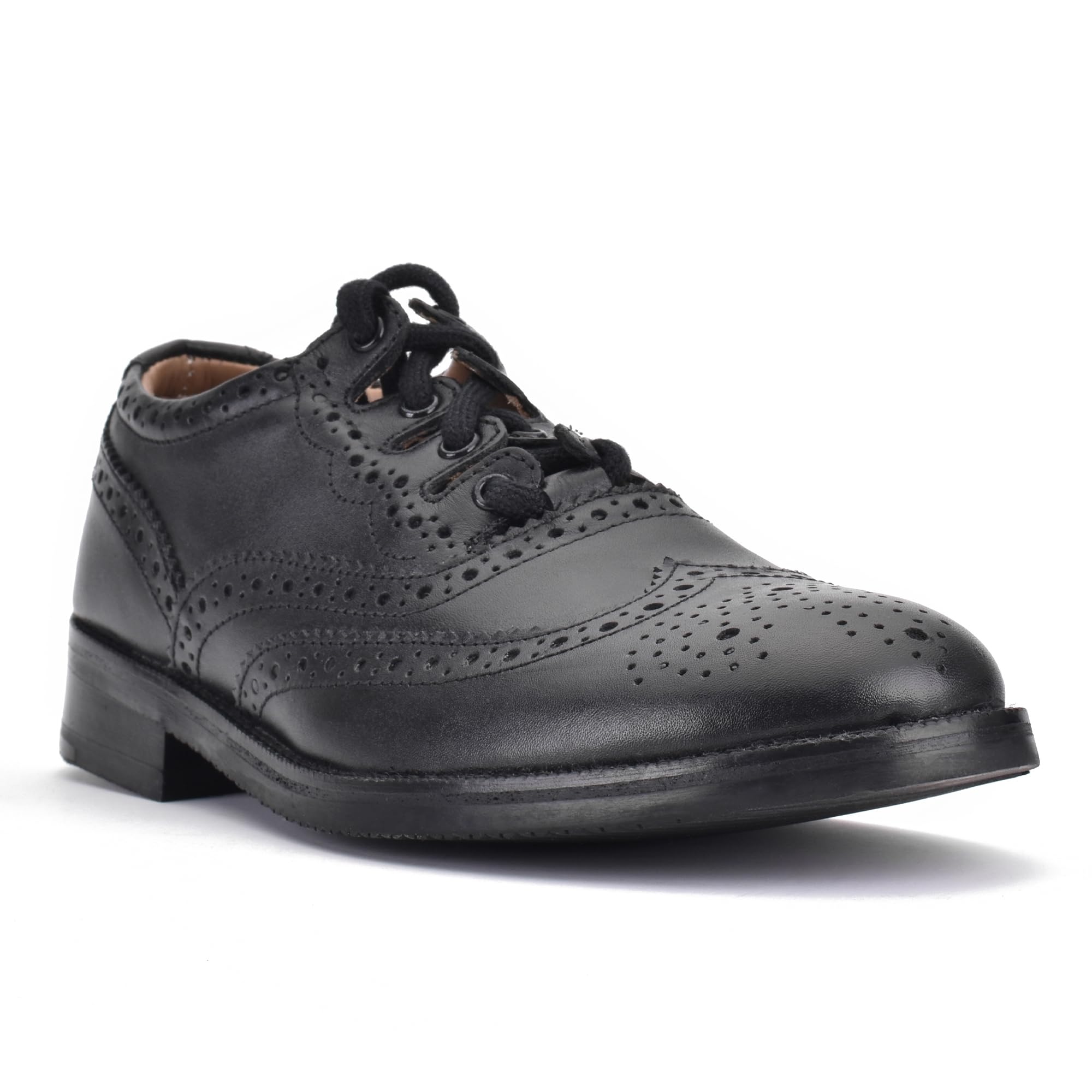 Premium Leather Ghillie Brogue Kilt Shoes - Traditional Scottish Highland Wedding & Formal Dress Shoes for Men with Long Laces & Leather Tassels - UK Sizes (Black) - Perfect for Celtic Weddings, Highland Dances & Scottish Cultural Events