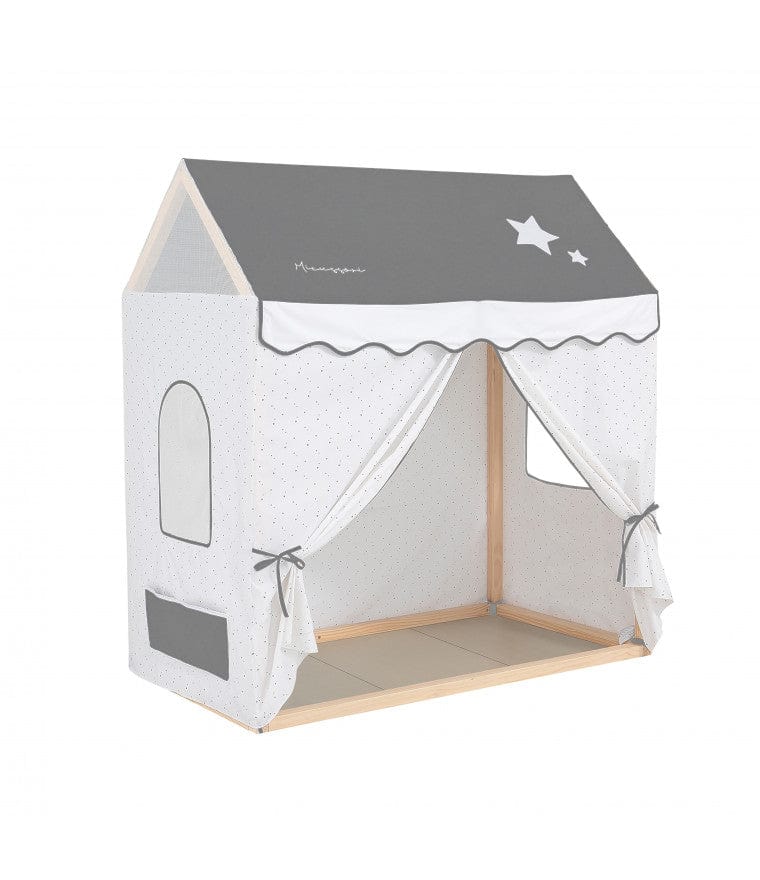 Micuna Micussori Tipi House Bed with Frame & Fabric - Kids Teepee Tent for Playroom, Nursery, or Outdoor Adventures