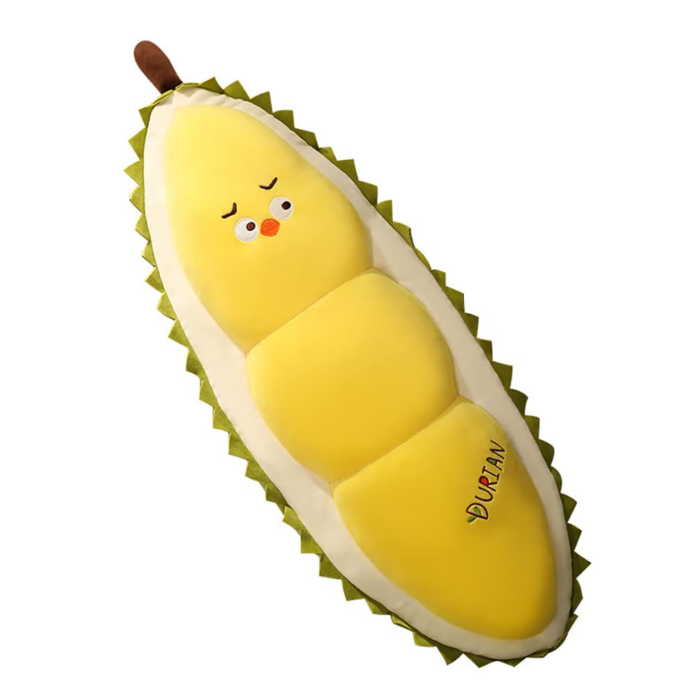 Realistic Durian Plush Toy - Cute Fruit Shaped Stuffed Animal Pillow for Kids | Soft Simulation Durian Doll for Bedroom Decor, Gift & Cuddling