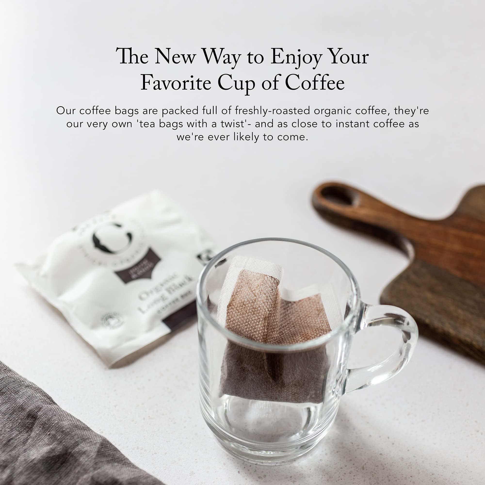 Cru Kafe Premium Coffee Bags - Strong Bold Flavor with Smoky-Sweet Notes (30 Count) | Perfect for Camping, Office & Quick Brewing at Home