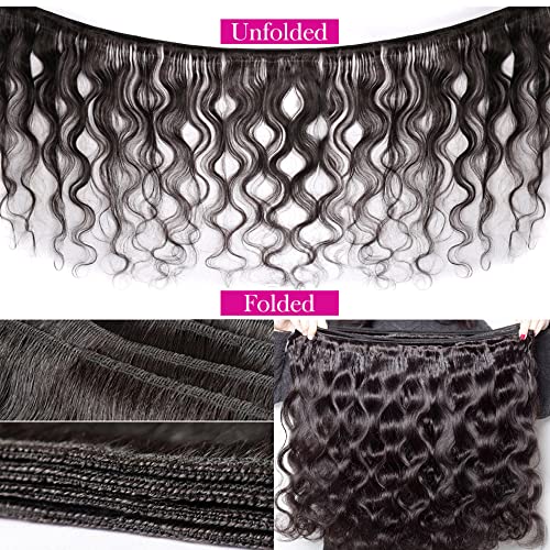 YISEA 12A Brazilian Virgin Human Hair Bundles - 4 Pack (16 18 20 22 Inches) | 100% Unprocessed Body Wave Weft Extensions | Natural Black Color | Perfect for Salon Styling, Sew-in Weaves & Everyday Hairstyles
