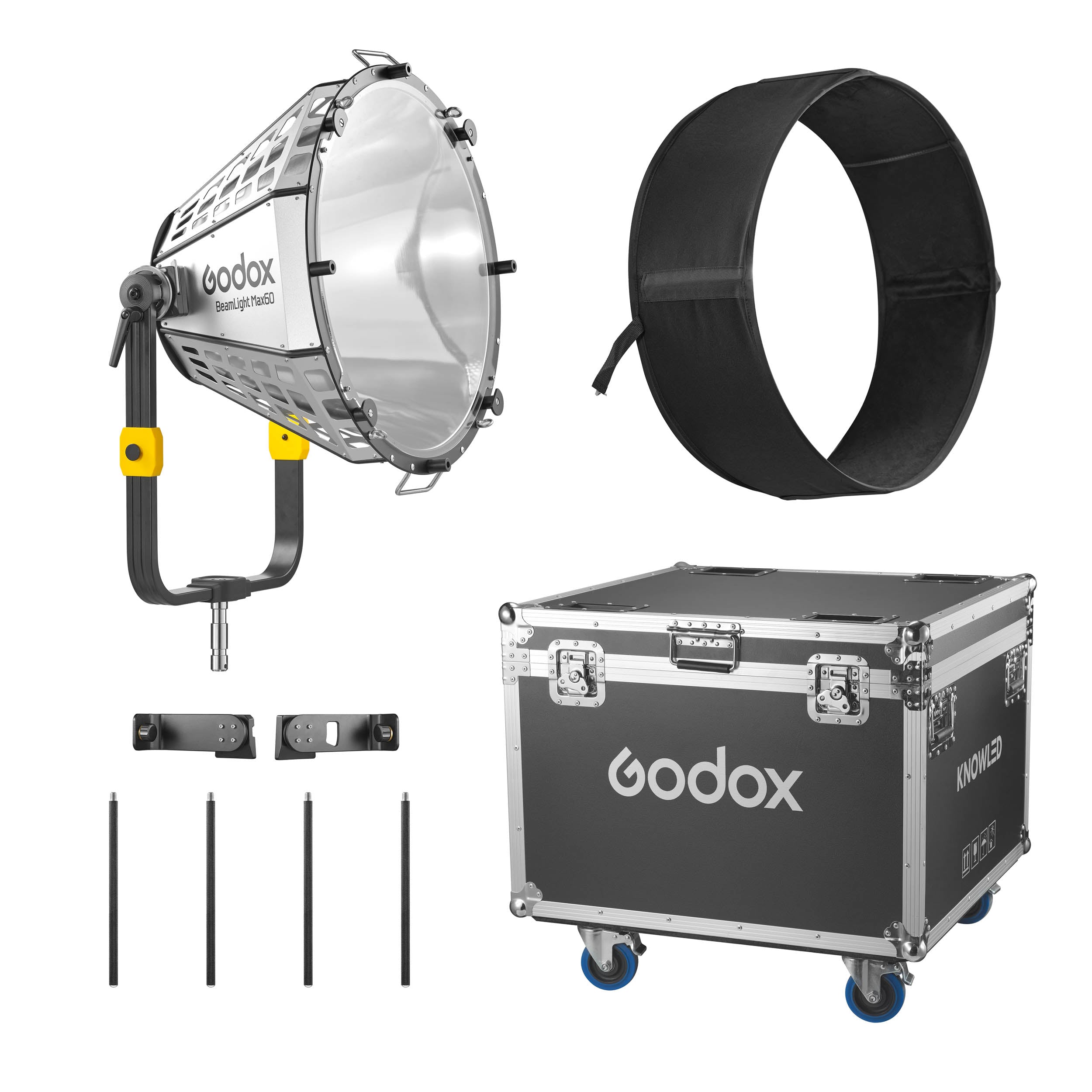 Godox BeamLight Max60 Cinema Grade Parallel Beam Light Reflector - Compatible with G Mount Flash - Perfect for Studio Photography, Videography & Cinematic Lighting