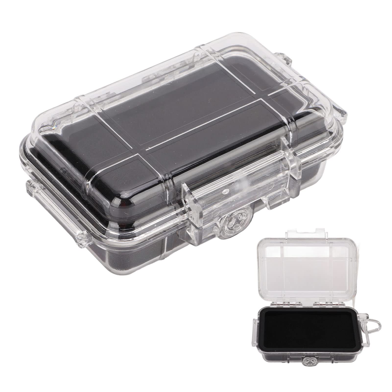 Waterproof Survival Storage Box - Shockproof Plastic Container with Shock Absorption Liner, Transparent Airtight Case for Camping, Hiking, Emergency Kits & Outdoor Adventures - Perfect for Gear Protection During Extreme Weather and Wilderness Expeditions