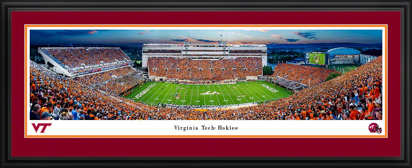 Virginia Tech Hokies Football Panoramic Posters & Framed Pictures - College Football Decor for Game Room, Man Cave, Sports Bar | Blakeway Panoramas