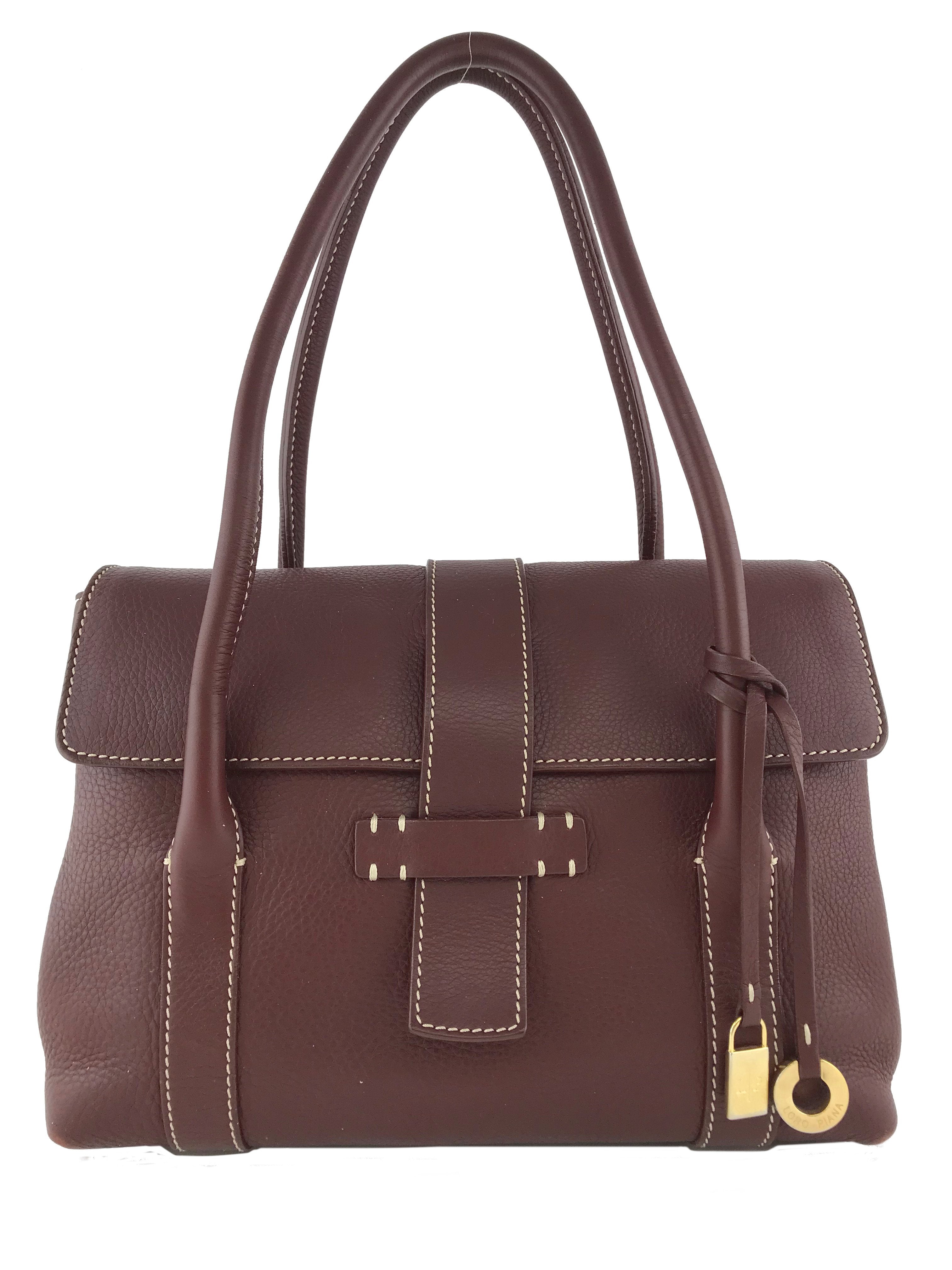 Luxury Loro Piana Leather Dandy Bag for Women | Premium Italian Designer Handbag | Perfect for Work, Travel & Evening Events